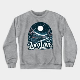 Train Vintage, Loco Love Crewneck Sweatshirt